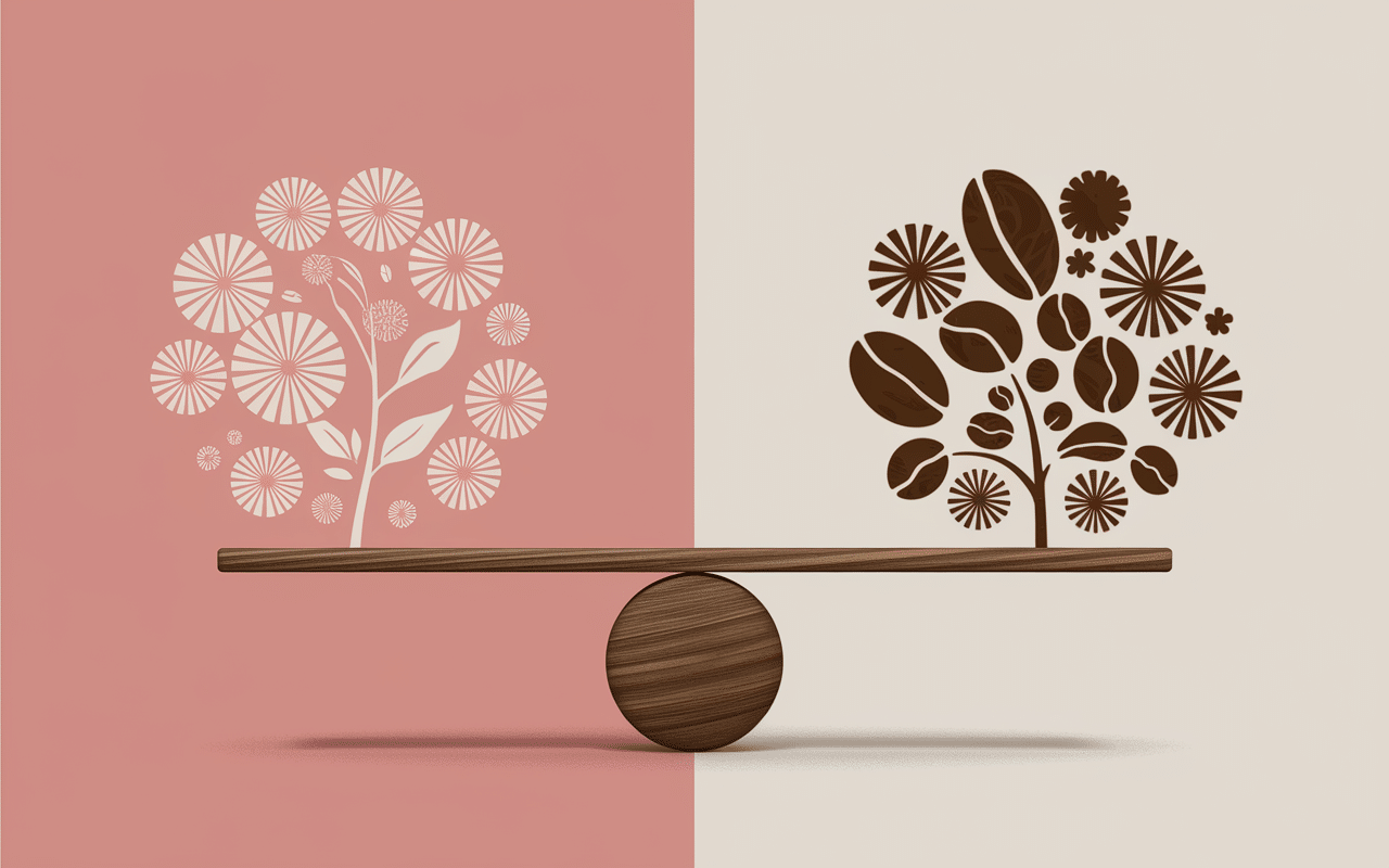 Comparatif choix grains café clair foncé