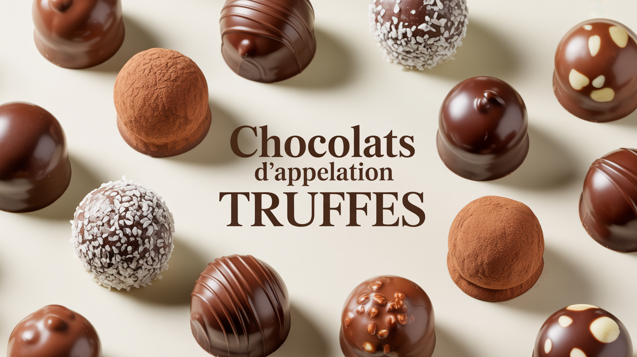 Assortiment de truffes au chocolat artisanales variées