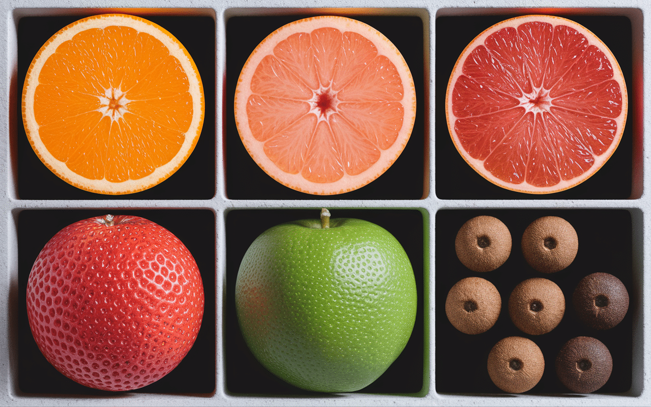 Grille de fruits commençant par G.