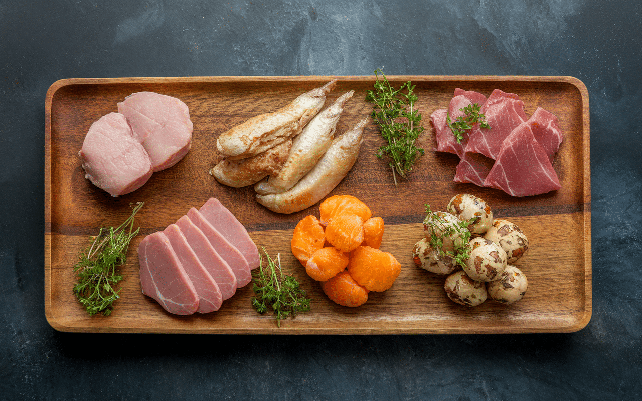 Plateau viandes poissons pierrade