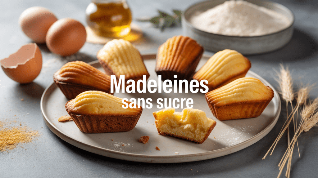 plateau de madeleine sans sucre avec ingrédients naturels