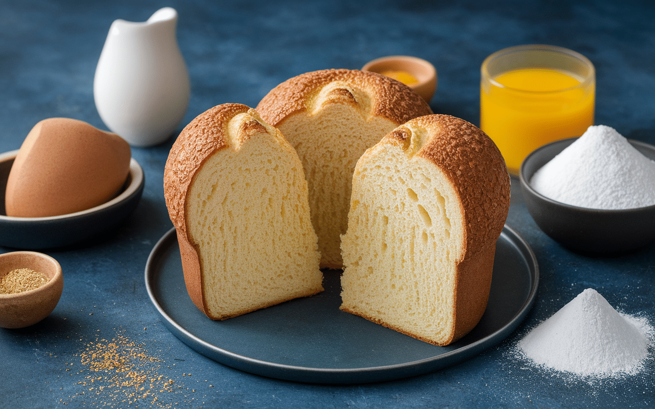 texture moelleuse de madeleine sans sucre et ingrédients