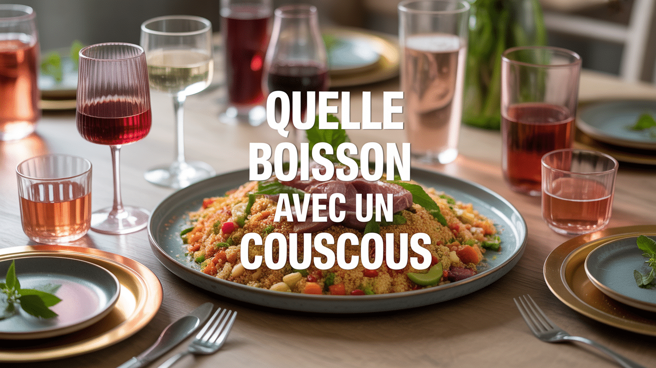 que boire avec un couscous sur table conviviale avec boissons
