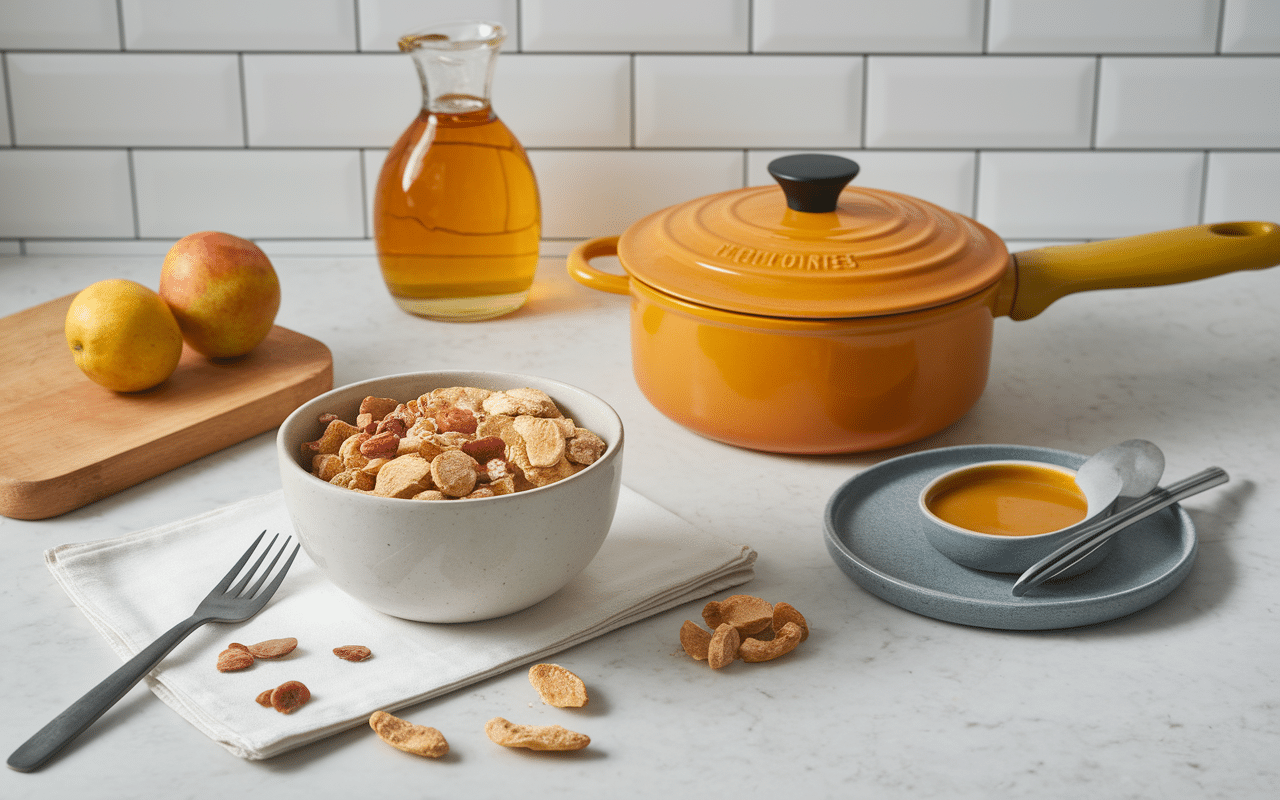 Ingredients pour barre de cereale flocon d avoine en cuisine