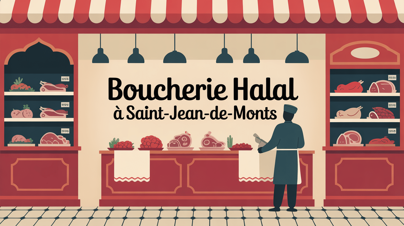 Devanture boucherie halal Saint Jean de Monts