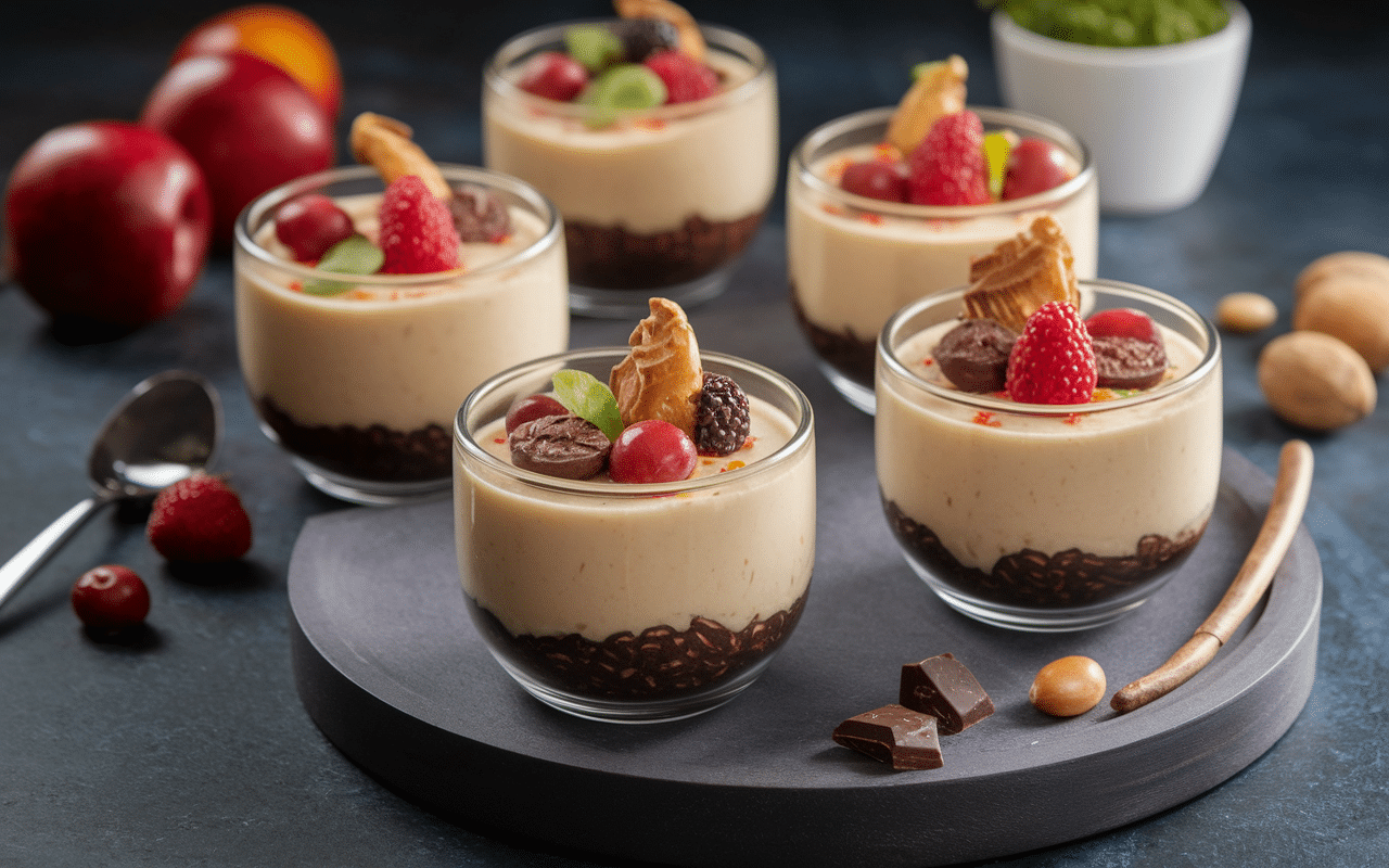 Creme de riz recette garnie fruits chocolat amandes