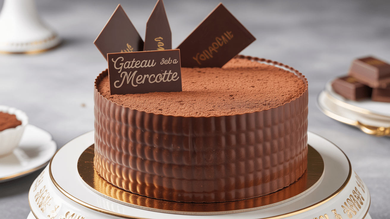 gâteau reine de saba mercotte fondant décoré porcelaines