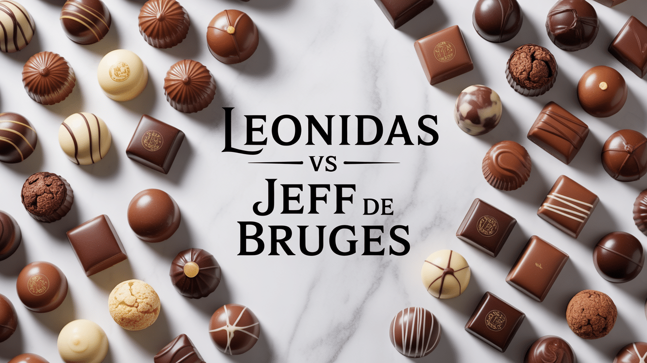 Leonidas ou Jeff de Bruges comparaison assortiment chocolats