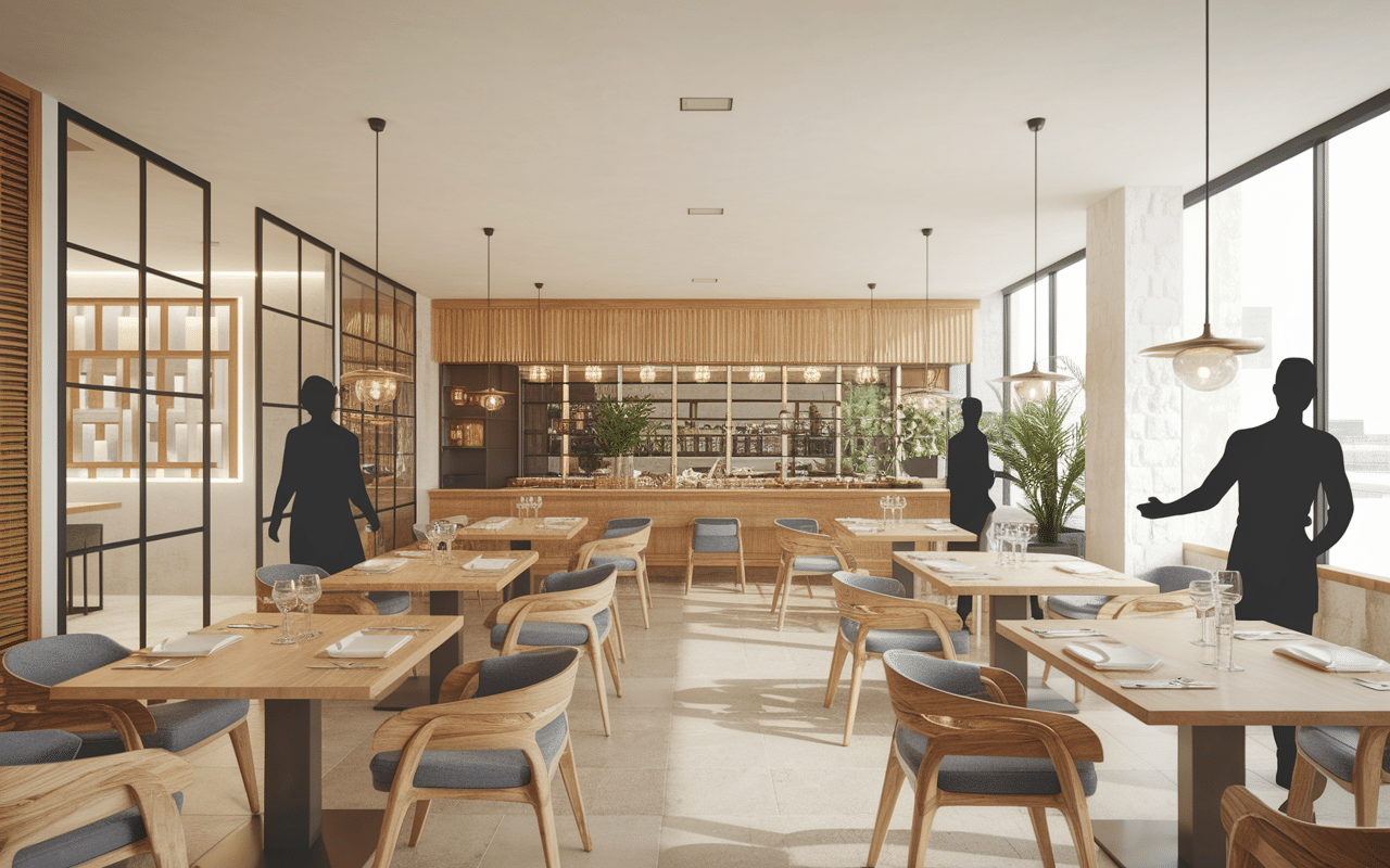 interieur chaleureux new rabana restaurant design contemporain