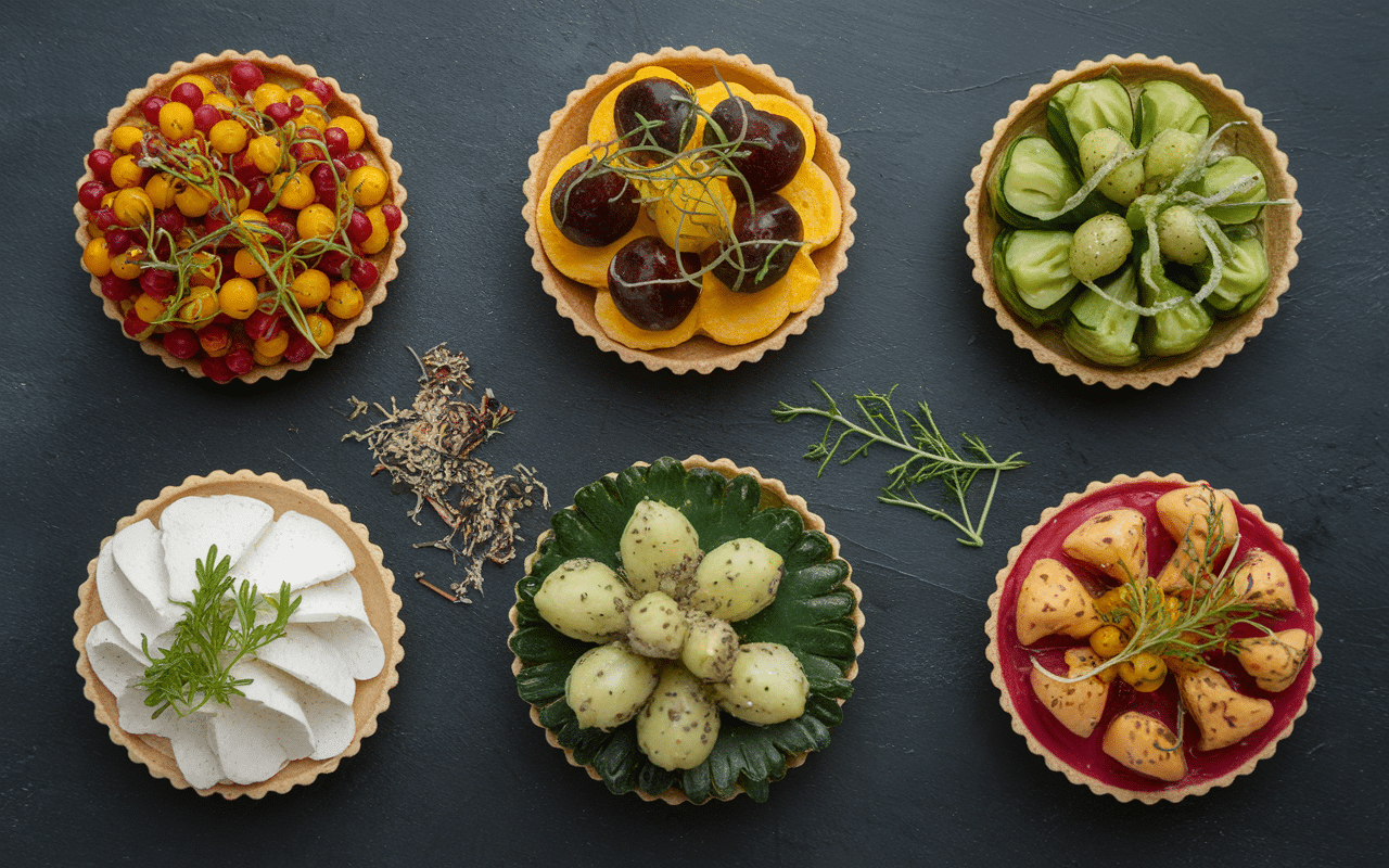 Variété tartelette légumes versions créatives et vegan