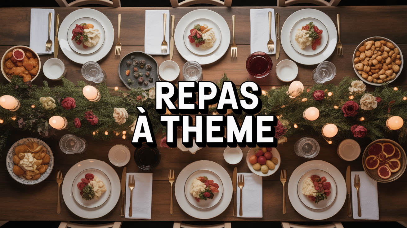 Table de repas à thème décorée élégamment