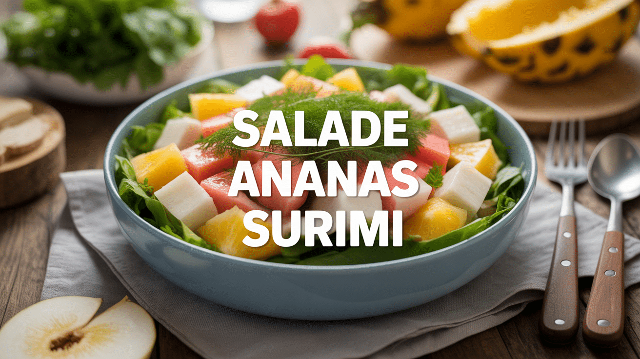 Bol salade ananas surimi, maïs, légumes frais