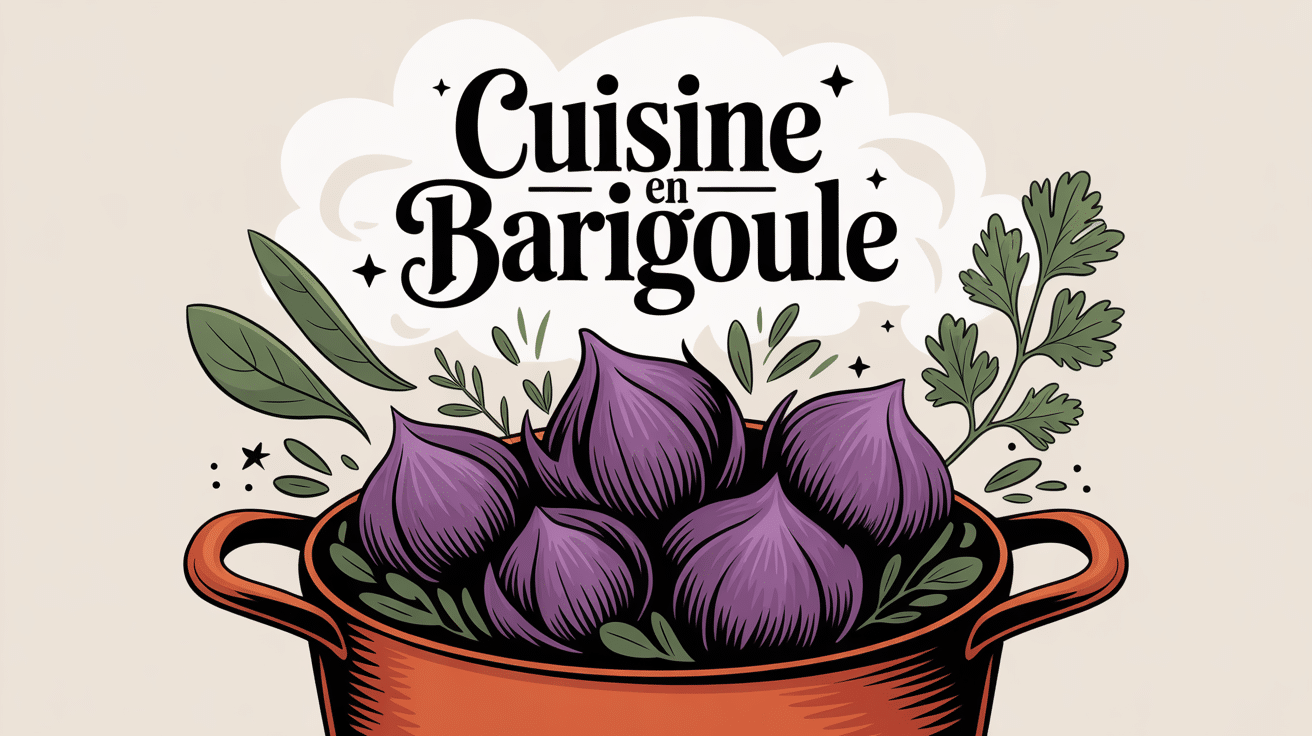 Artichauts violets cuisinés en barigoule dans cocotte