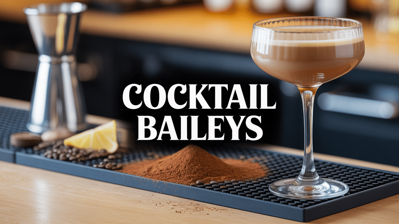 cocktail baileys crémeux avec grains de café et chocolat