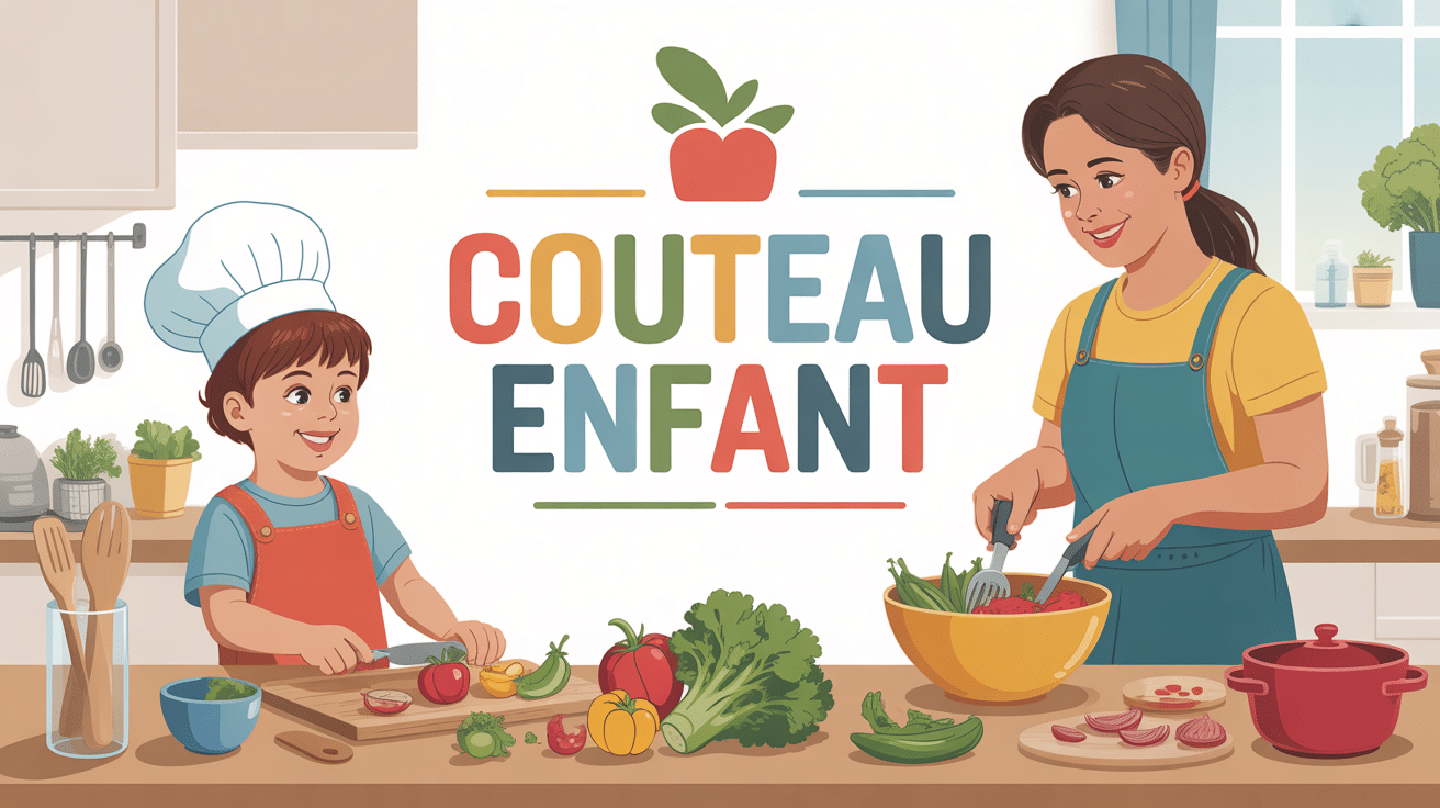 couteau enfant famille préparation légumes sécurisée