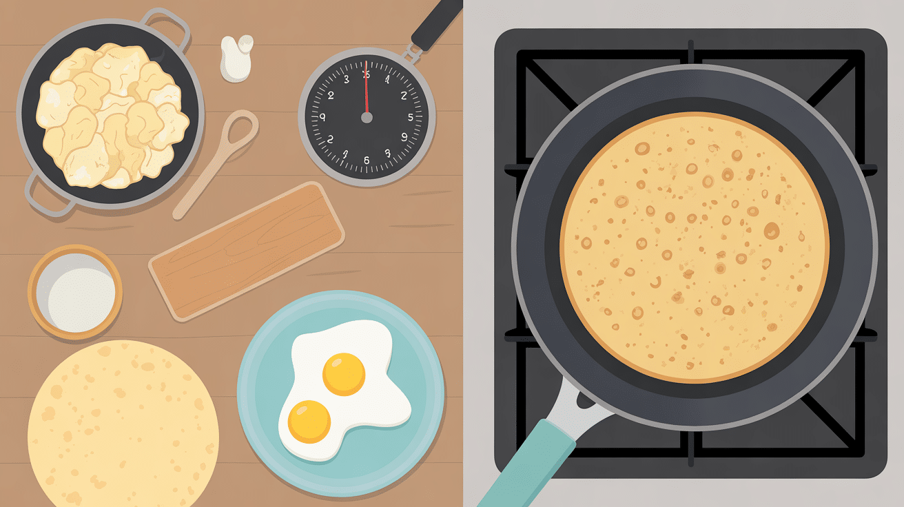 preparation pancake avoine bol pate cuisson