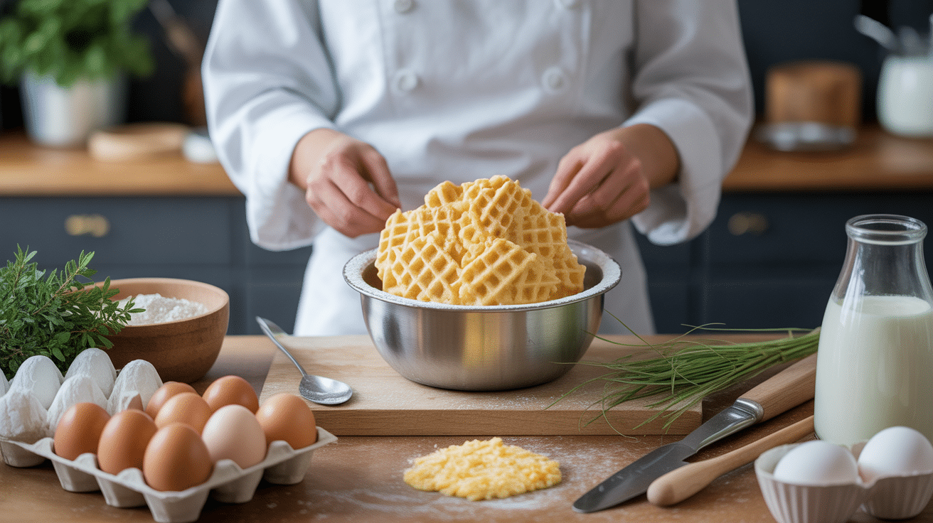 préparation maison gaufre flocon d’avoine facile