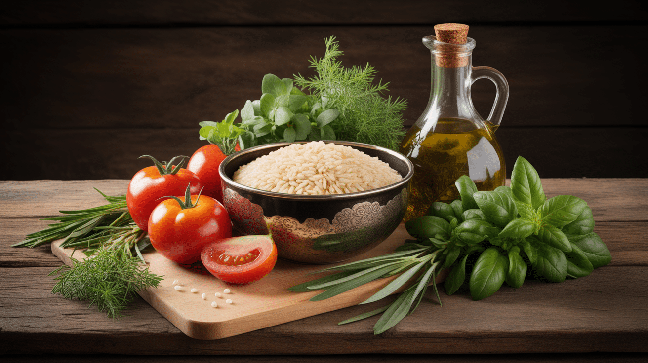 gemista ingrédients recette grecque riz herbes