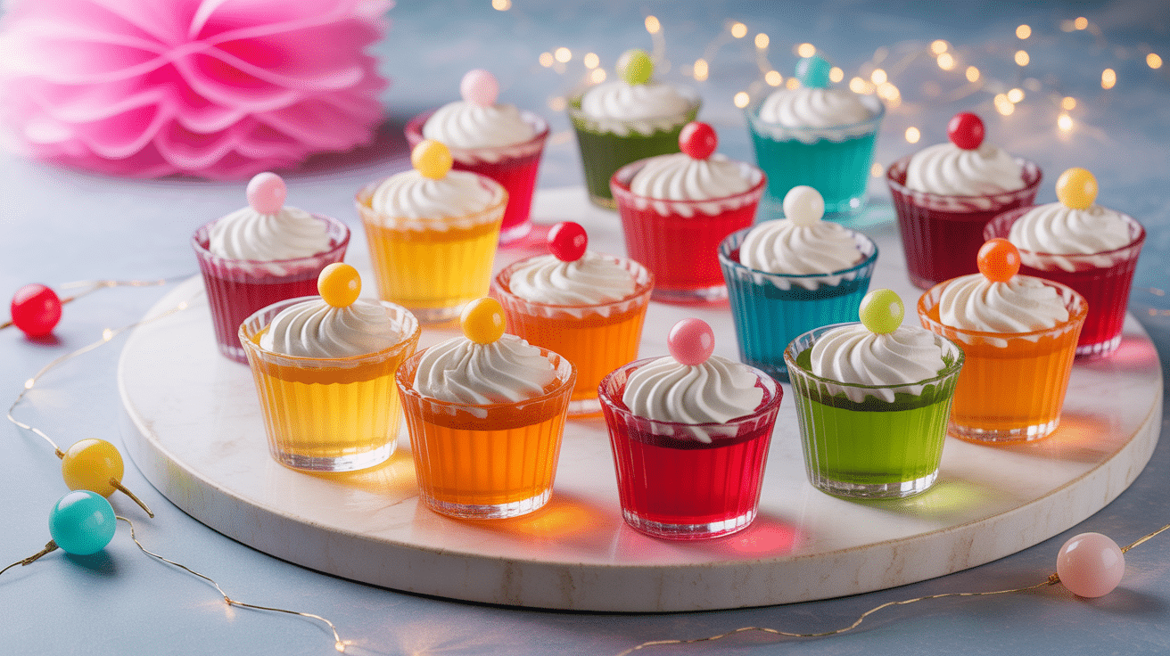 plateau recettes jello shot shooters créatifs garnis