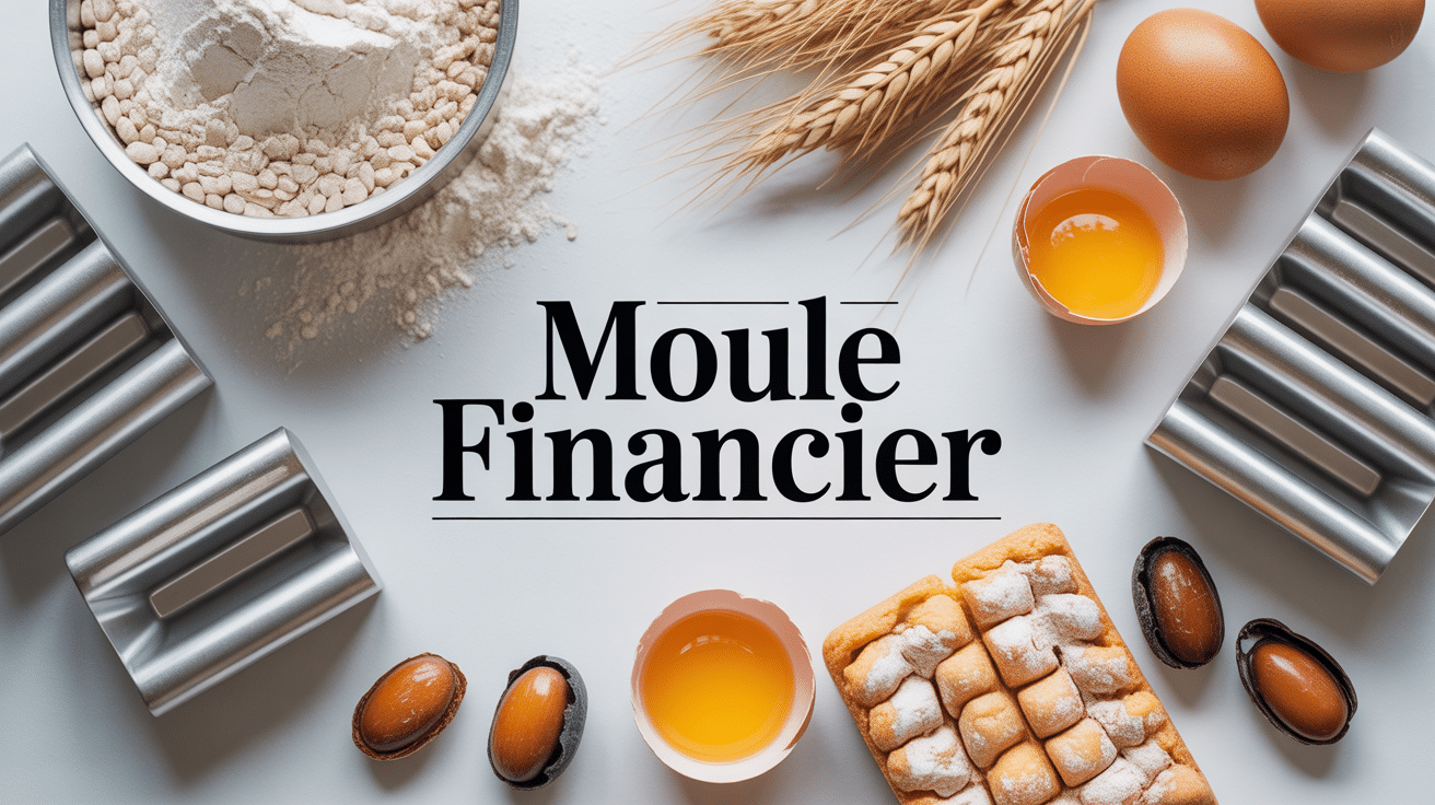 moule financier rectangulaire et ingrédients pâtisserie