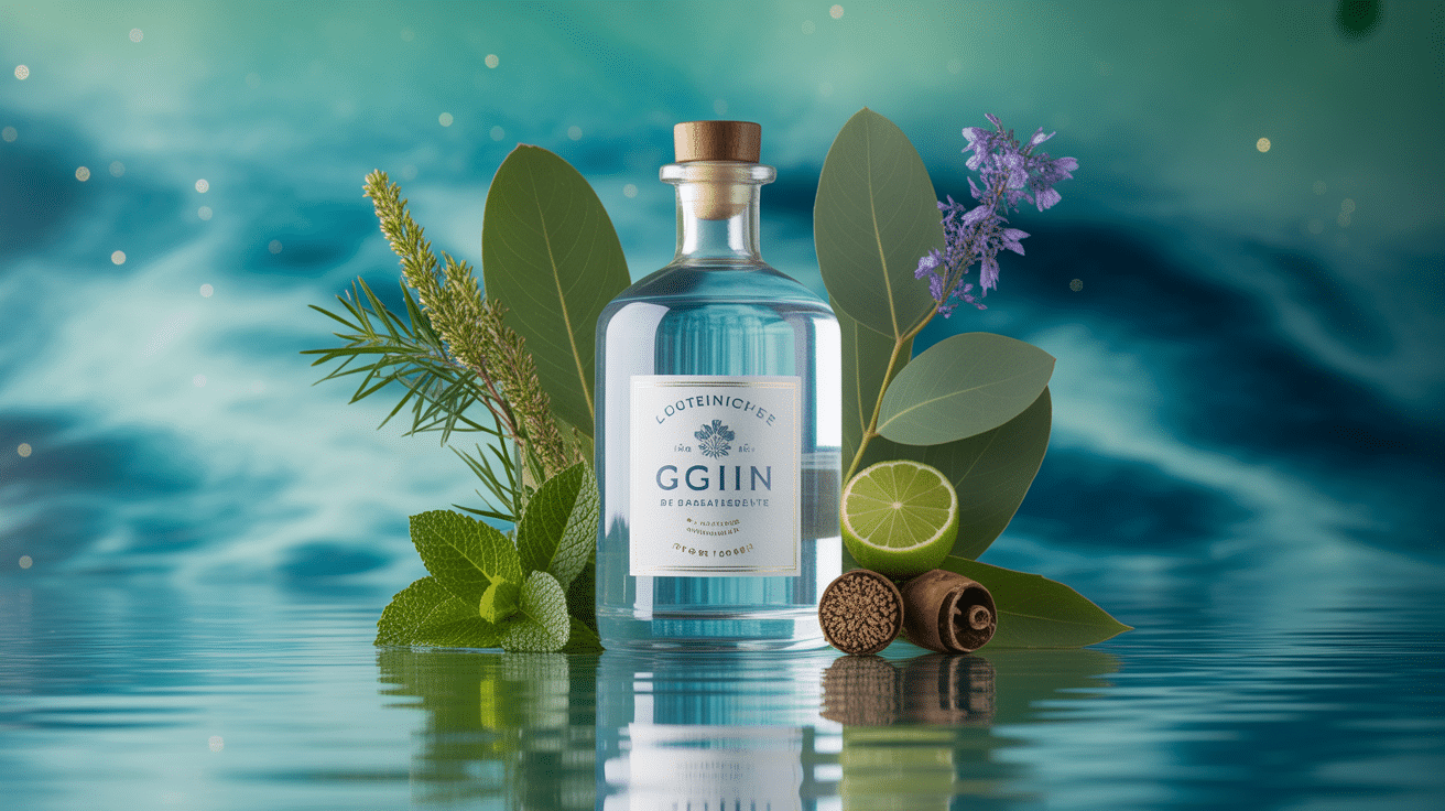 nordes gin bouteille et botaniques galiciens atmosphere premium