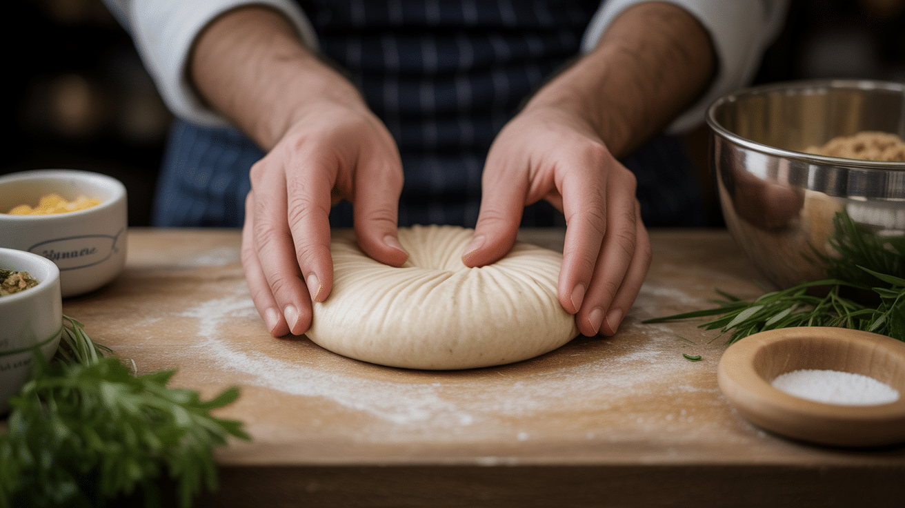petrissage pate a pizza napolitaine main farine