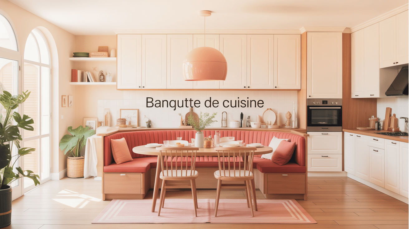 banquette pour cuisine au centre d'une cuisine moderne