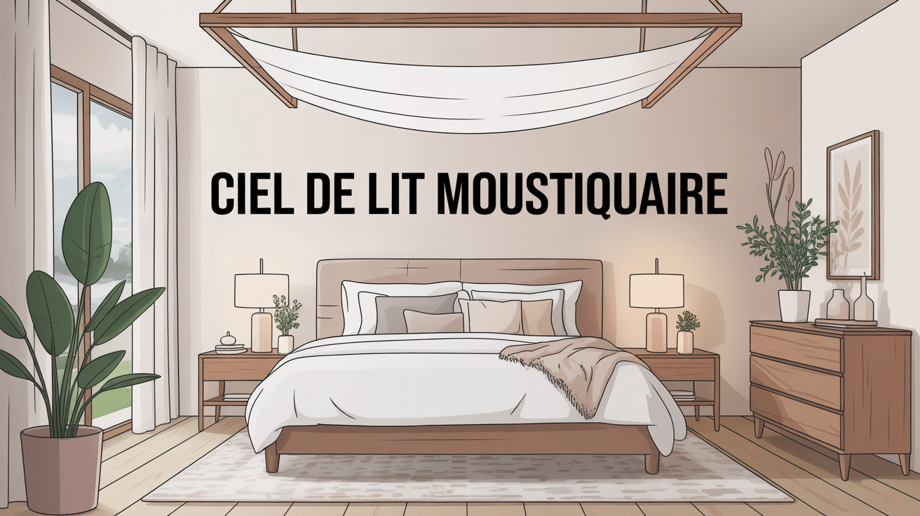 ciel de lit moustiquaire élégant dans une chambre