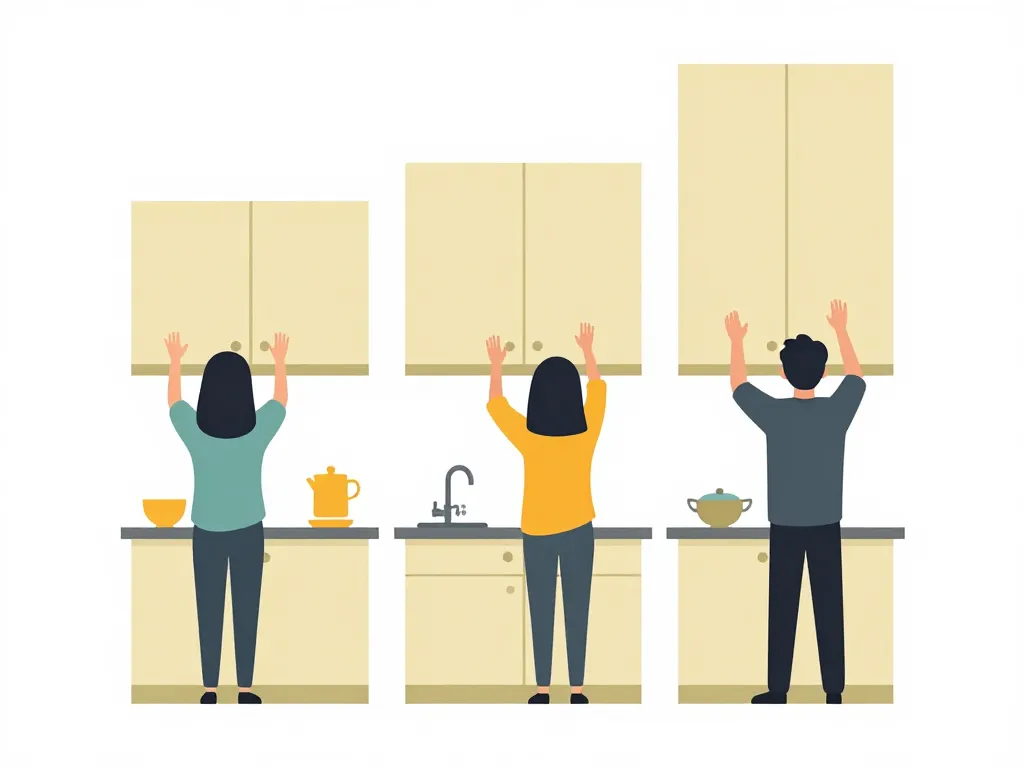 schéma hauteur meuble haut cuisine ergonomie et mesures