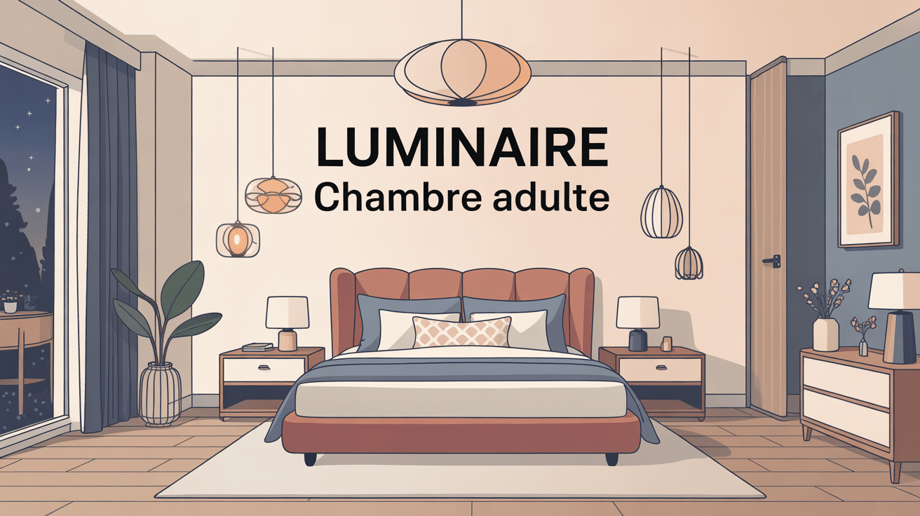 illustration luminaire chambre adulte ambiance cosy moderne