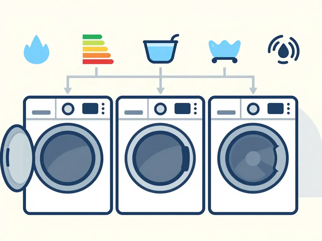 machine à laver 8kg comparaison critères énergie eau bruit