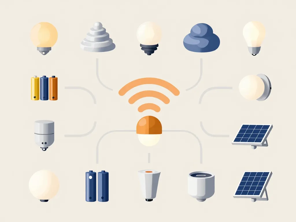 diagramme types applique murale sans fil et options