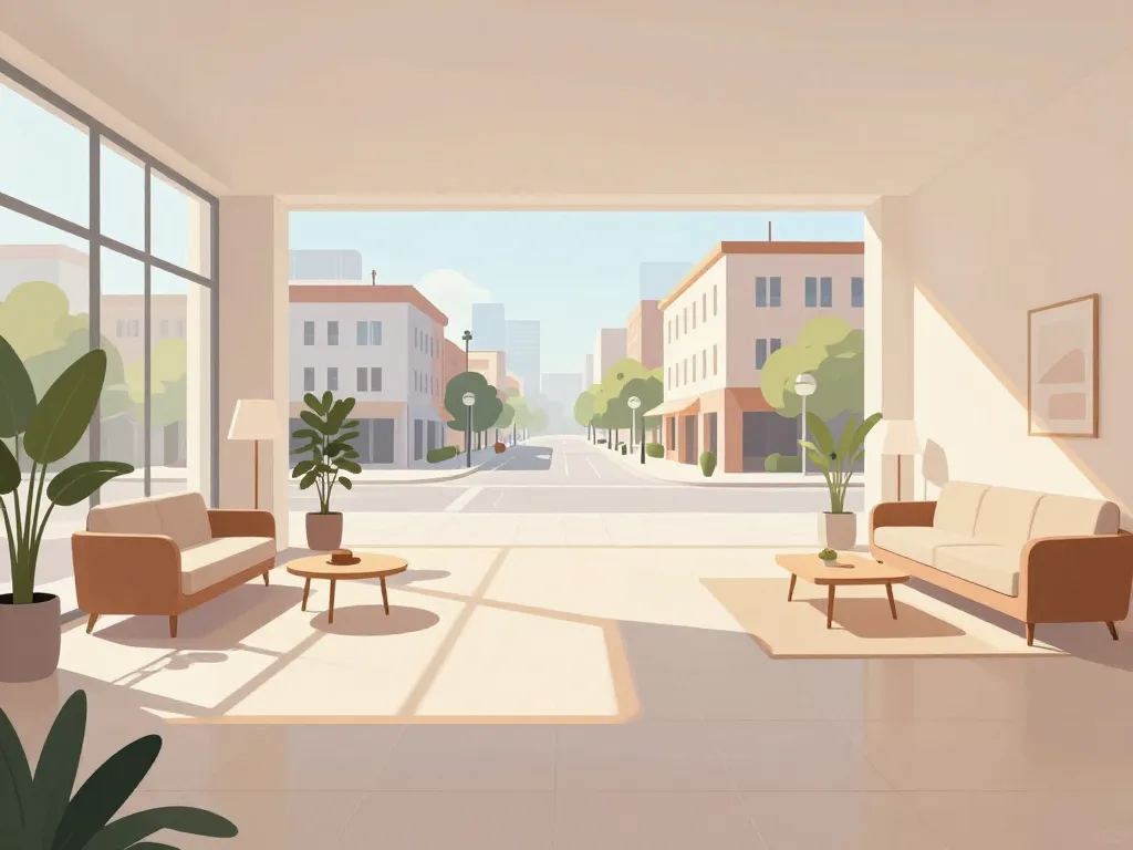 Illustration d’espaces vides en architecture et aménagement