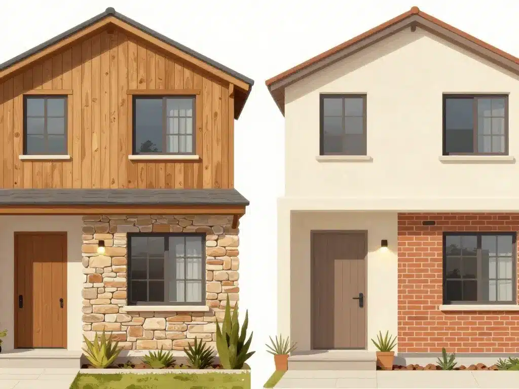 comparatif visuel des matériaux habillage mur exterieur