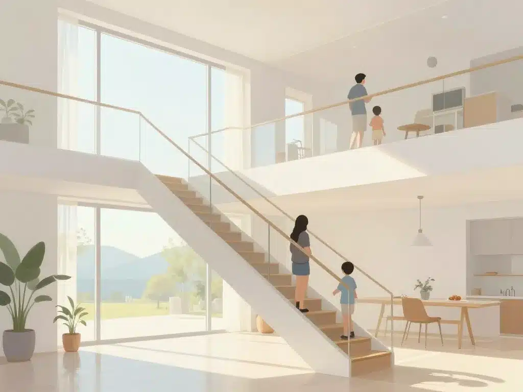 maison plan etage escalier et lumière naturelle