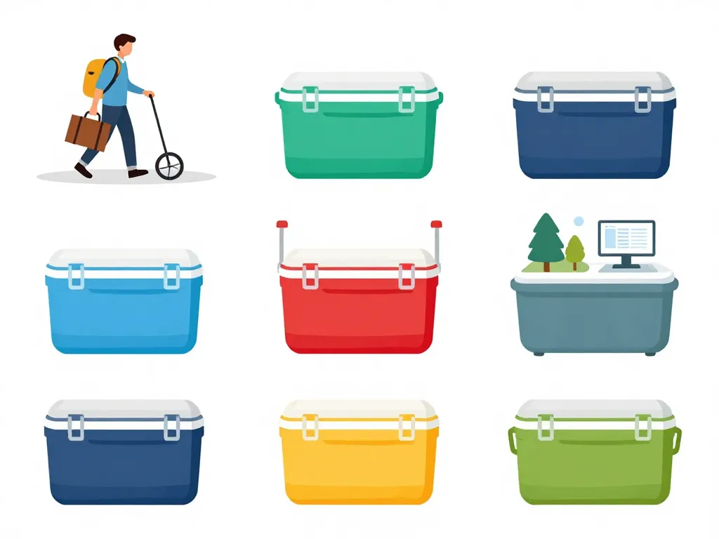 différents types de mini glacière en scène d’utilisation