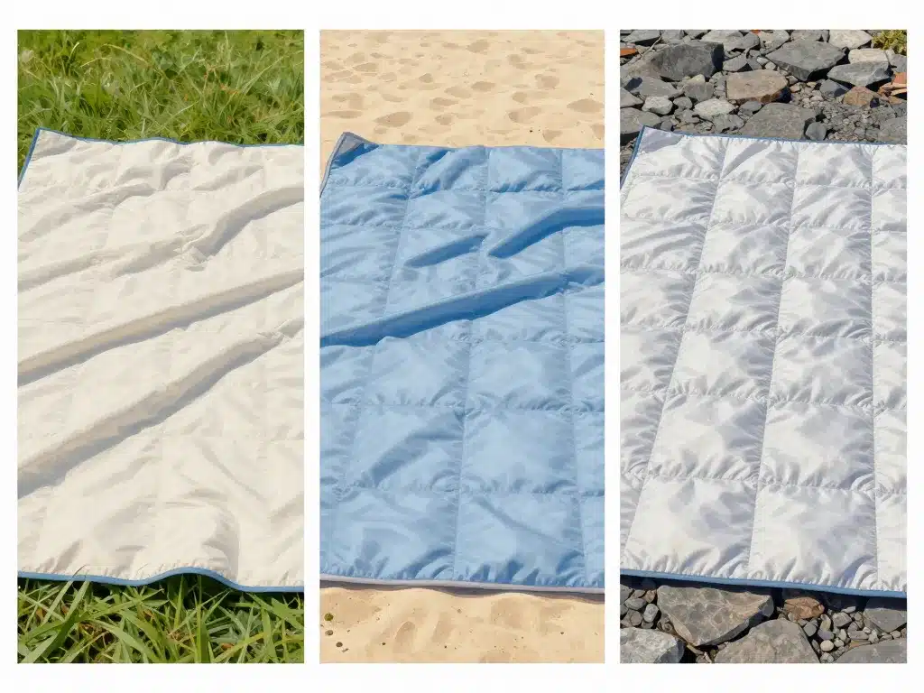 nappe picnic coton synthétique et imperméable comparées