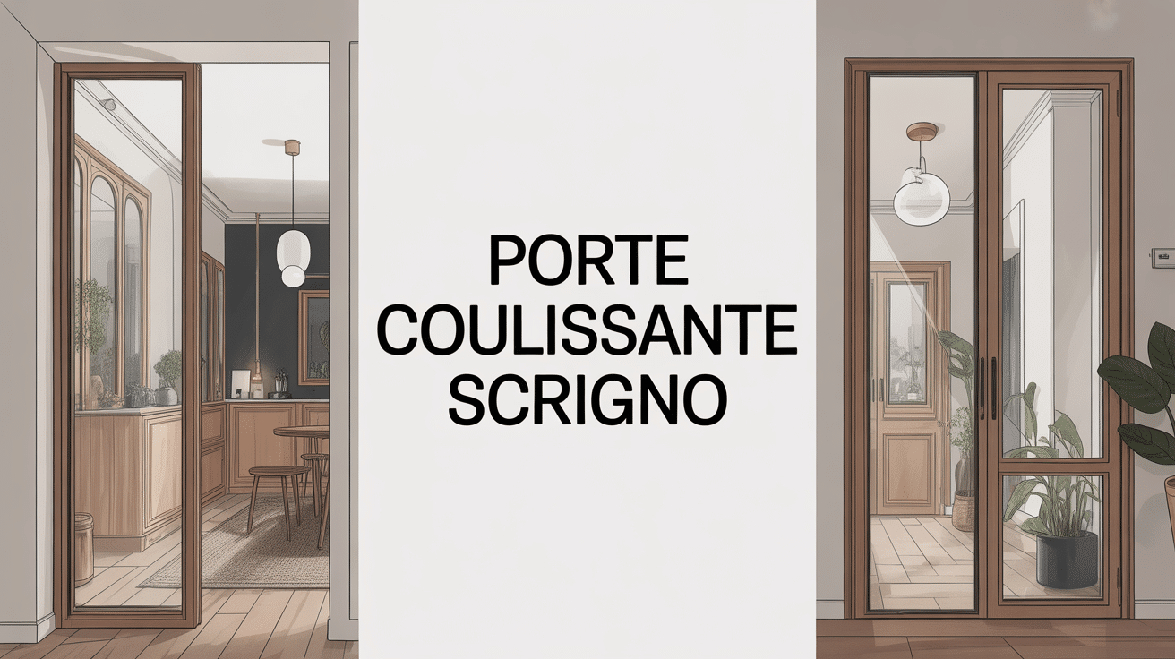 Porte coulissante Scrigno intégrée dans cloison moderne