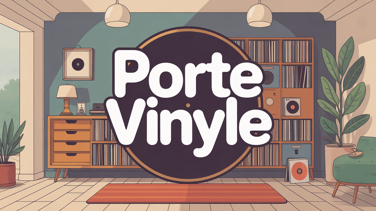 illustration porte vinyle supports variés décoratif