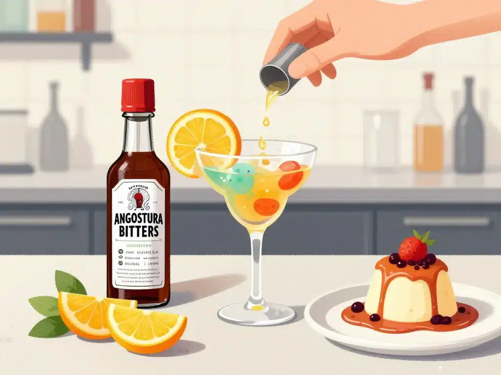 illustration angostura cocktail cuisine gouttes