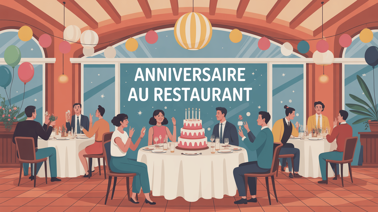 Décoration d'anniversaire au restaurant ambiance conviviale