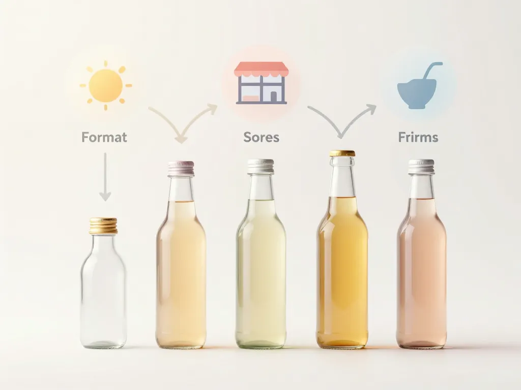 Diagramme formats et facteurs prix Ciao Kombucha
