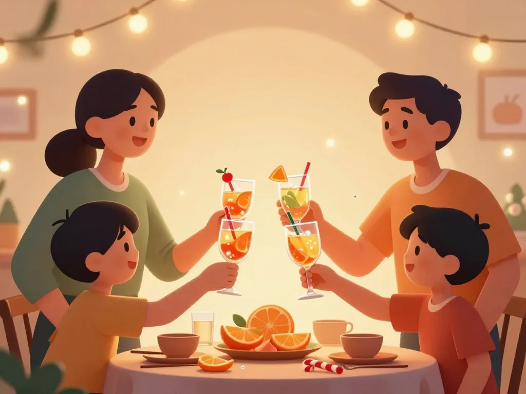 cocktail de noel sans alcool pour famille et enfants
