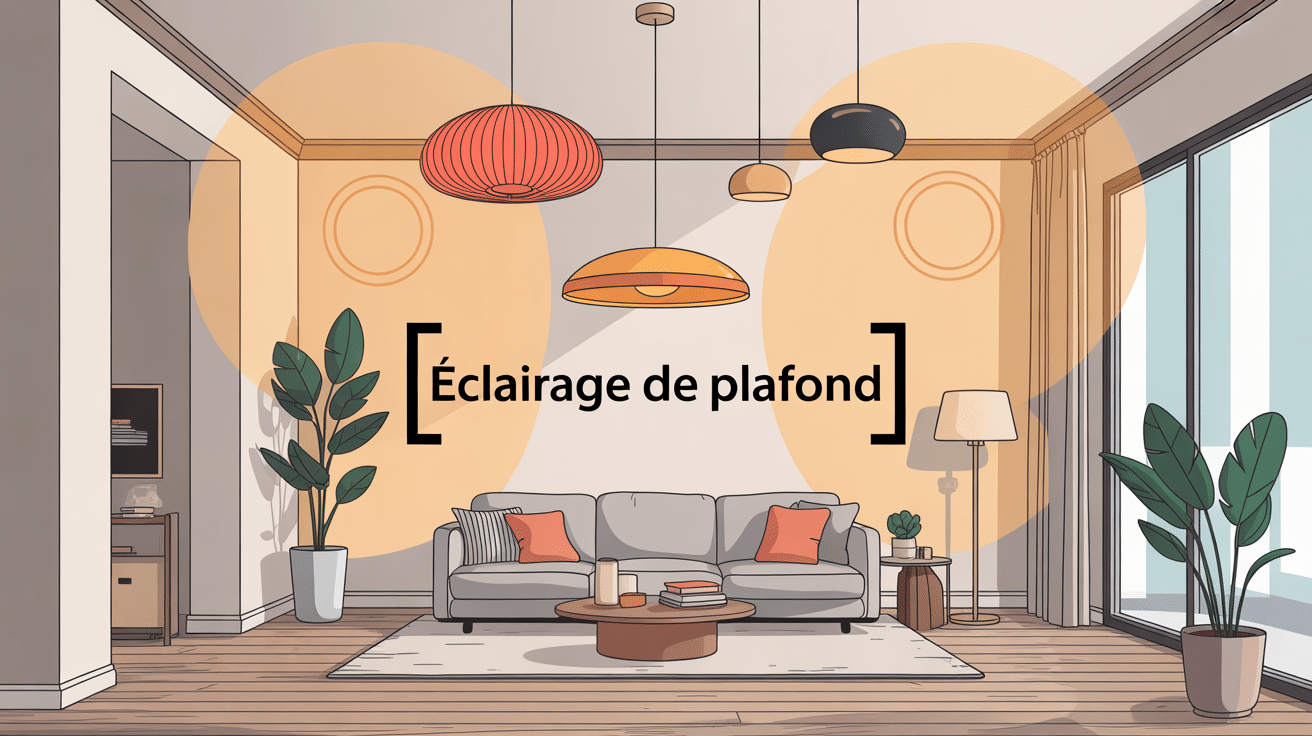 eclairage pour plafond harmonieux dans pièce contemporaine