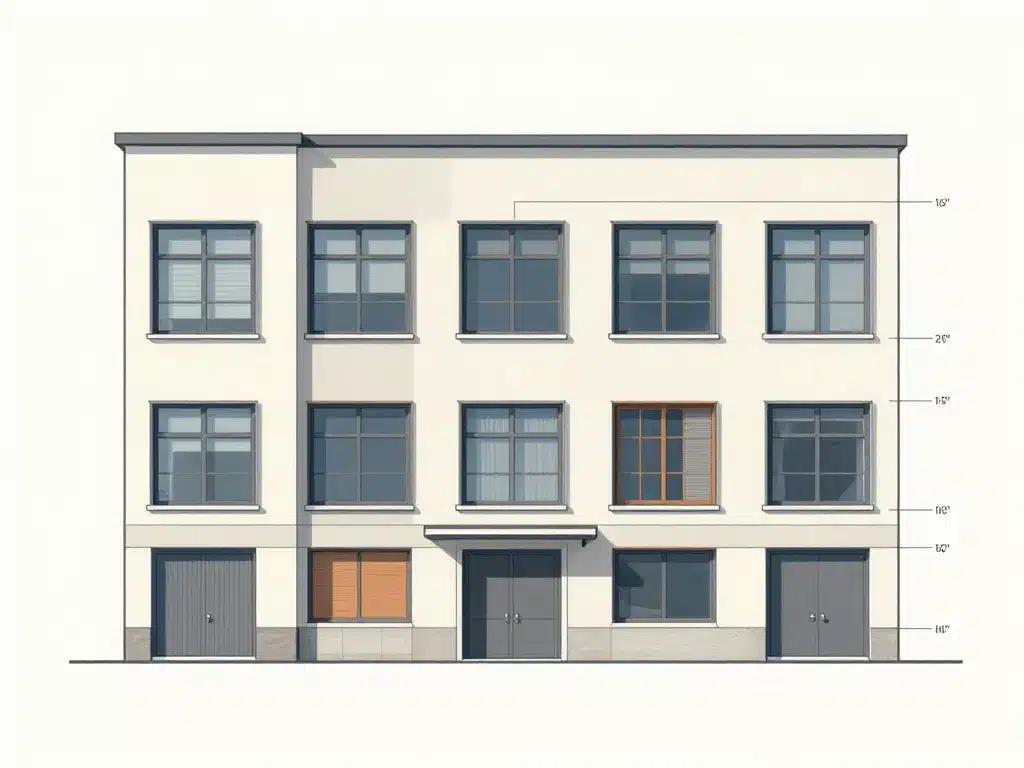 plan de facade facade technique diagramme