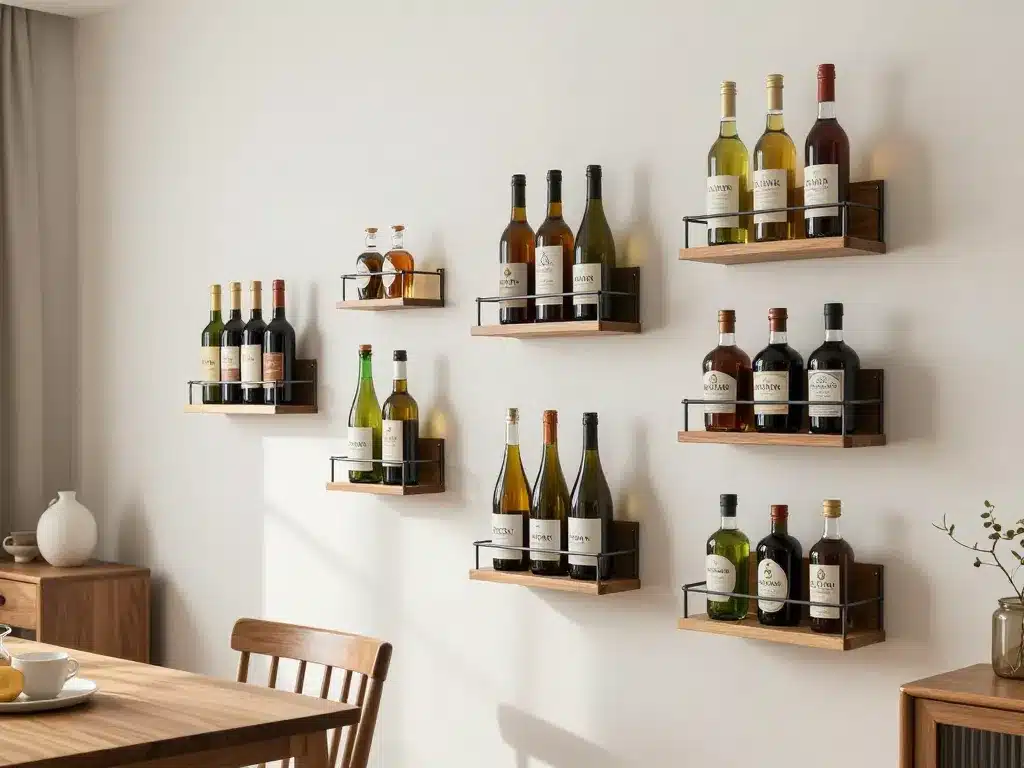 types de porte bouteille mural en déco