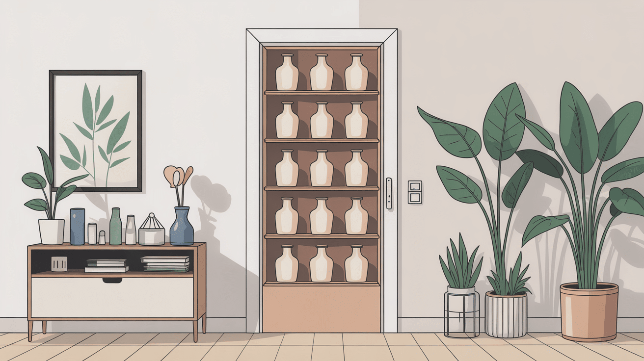 porte bouteille mural dans intérieur moderne