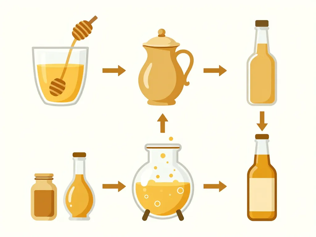 processus étapes recette hydromel maison diagramme concept