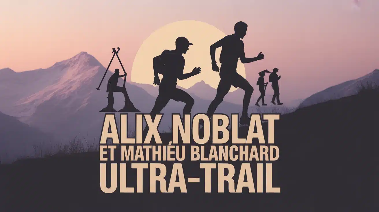 Alix Noblat et Mathieu Blanchard ultra trail silhouettes en montagne