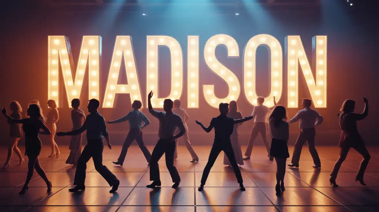 illustration danse madison piste retro 1960